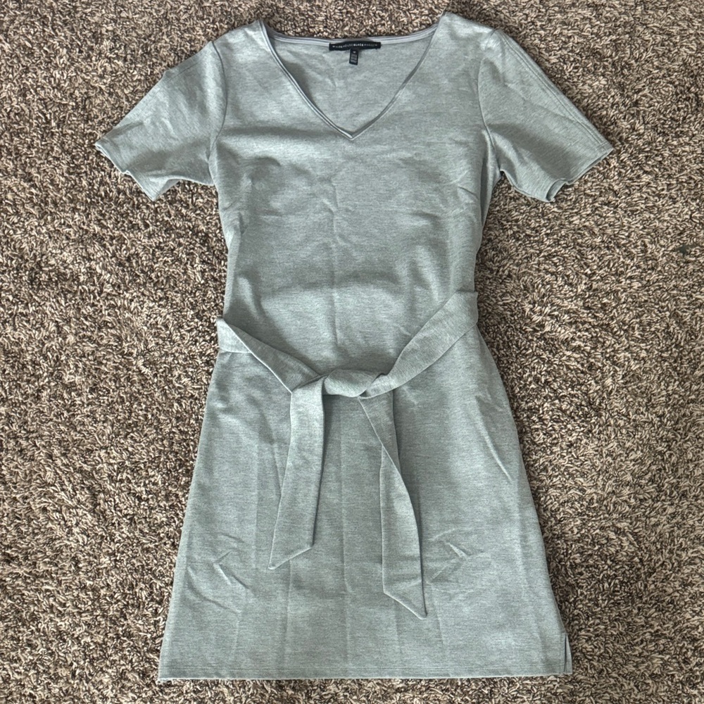 White House Black Market Light Gray Mini Dress